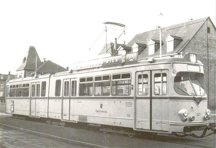 Strassenbahn Tramway-- Karlsruhe 6-achsiger Gelenktriebwagen