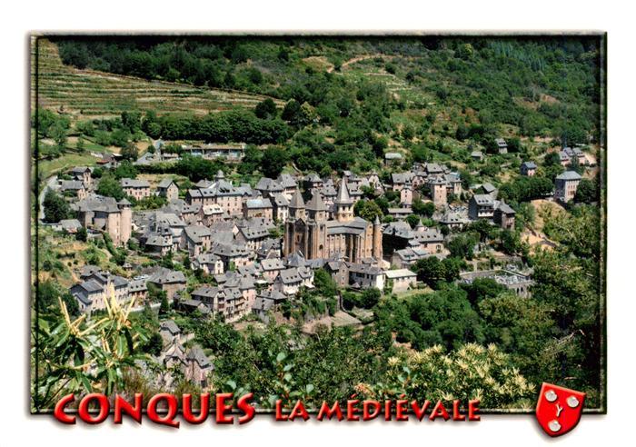 Conques Aveyron Vue aerienne