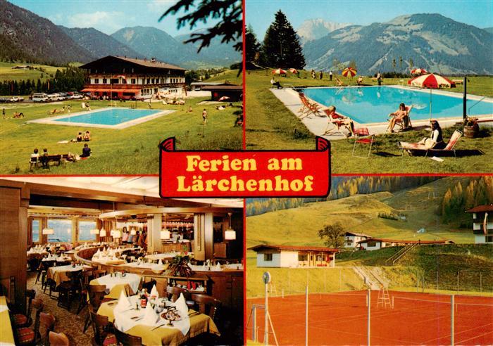 Erpfendorf Tirol AT Ferien am Laerchenhof Gasthof Restaurant Swimming Pool Tenni