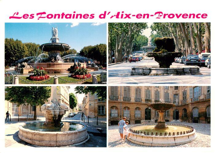 Aix-en-Provence 13 Cité du Roi René Grande fontaine Place de la Rotonde Cours Mi