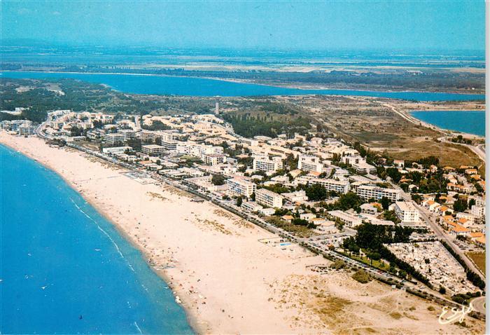 Le Grau-du-Roi 30 Gard Quartier du Boucanet Plage de la Rive droite Etangs vue a