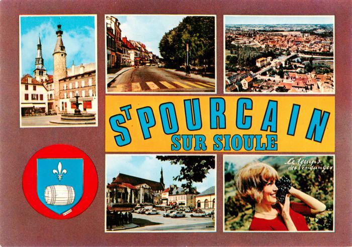 St-Pourcain-sur-Sioule 03 Allier Clocher et Beffroi Les Cours Eglise Les Vendang