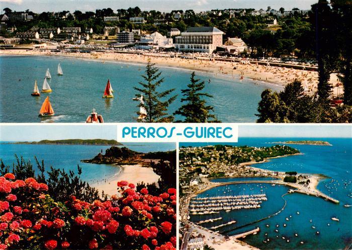 Perros-Guirec 22 Cotes-d Armor Plages de Trestraou et de Trestrignel Port de pla