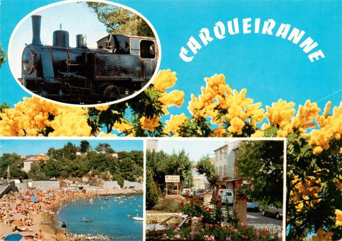 Carqueiranne 83 Var Dampflokomotive Strand Stadtzentrum