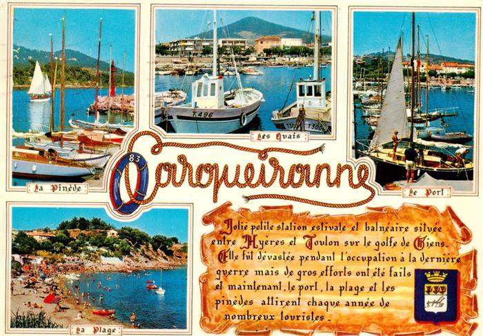 Carqueiranne 83 Var La Pinède les Quais le Port et la plage