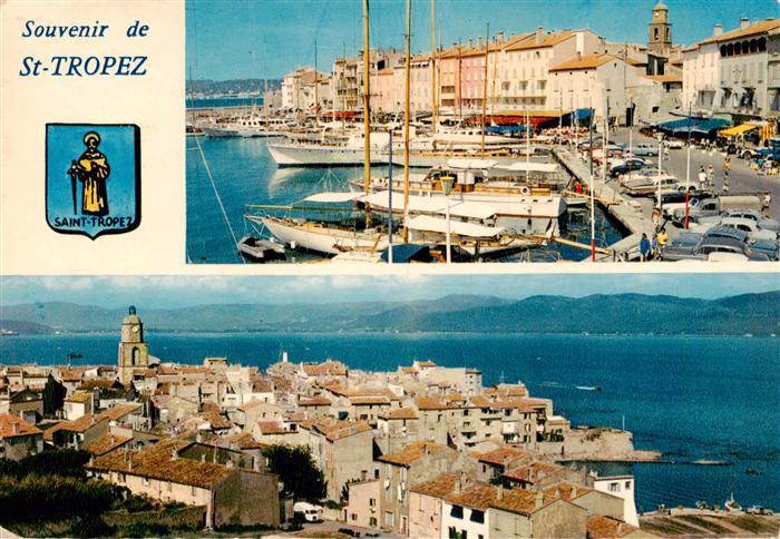 Saint Tropez Var Le port vue panoramique sur la ville et son golfe Côte d'Azur