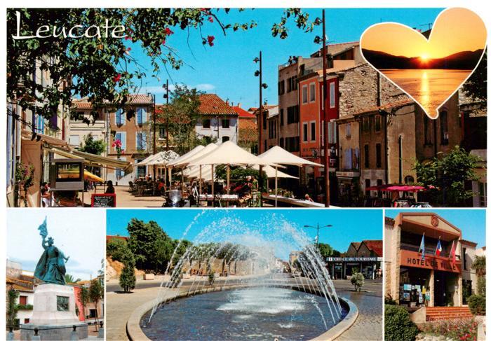 Leucate Stadtzentrum Denkmal Wasserspiele Hotel