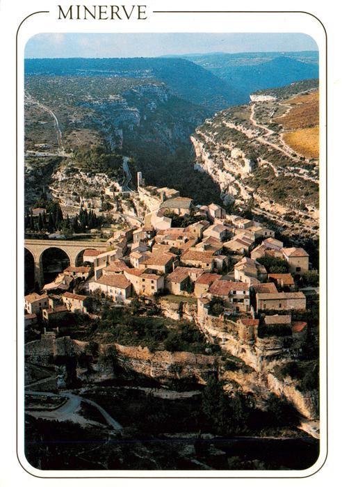 Minerve 34 Vue aérienne de la Cité Cathare