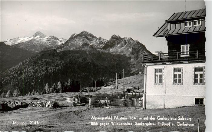 Salzburg  AT Alpengasthof Filzstein auf der Gerlosplatte mit Wildkarspitze Seeka