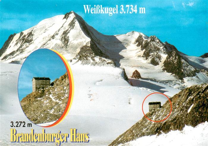 Vent  oetztal Tirol AT Brandenburger Haus mit Weisskugel