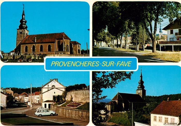 Provencheres-sur-Fave Kirche Allee Ortspartien