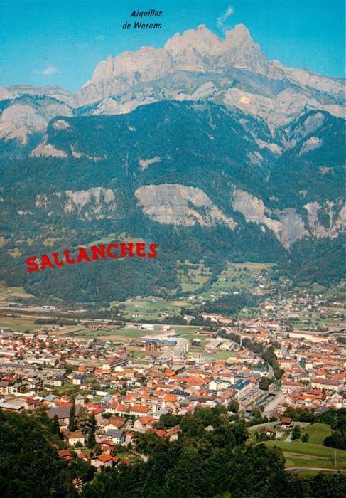 Sallanches 74 Haute-Savoie La Ville et les Aiguilles de Warens Vue aerienne