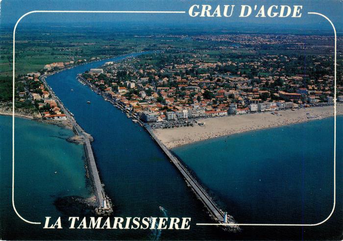 Grau d Agde Le 34 Herault La Tamarissiere L’embourchure de l’Herault Vue aerienn
