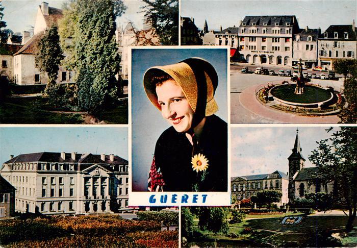 Gueret 23 Creuse La Prefecture Place Bonnyaud l’Hotel de Ville Le Jardin public