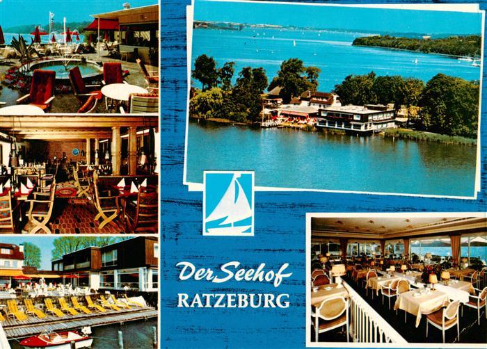 Ratzeburg Schleswig-Holstein Hotel Der Seehof Fliegeraufnahme Brunnen Gastraeum