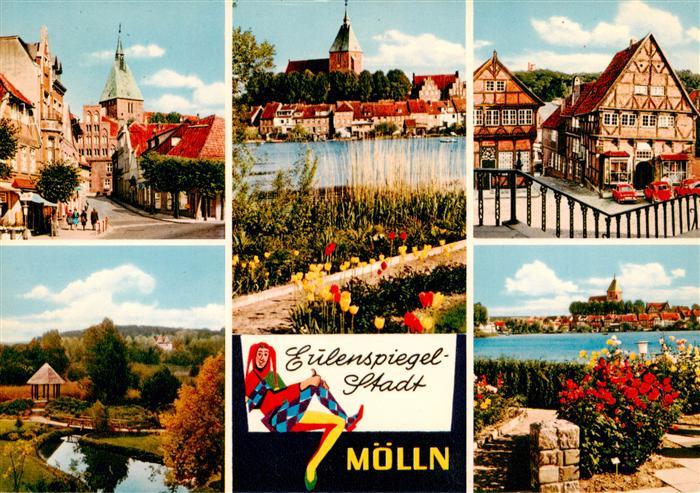 Moelln  Lauenburg Eulenspiegelstadt Kirche Fachwerkhaus Schwanenteich Panorama