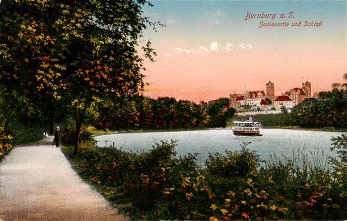 Bernburg Saale Saalepartie und Schloss
