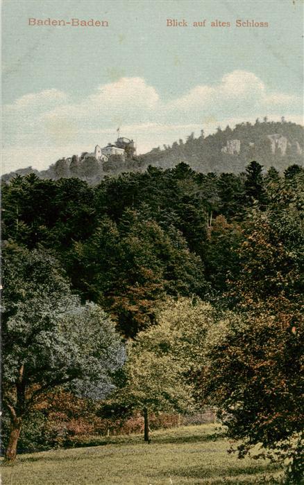 BADEN-BADEN BW Blick auf altes Schloss