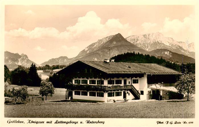 Groellehen Koenigsee Berchtesgaden Fremdenzimmer Urlaub auf dem Land Blick gegen