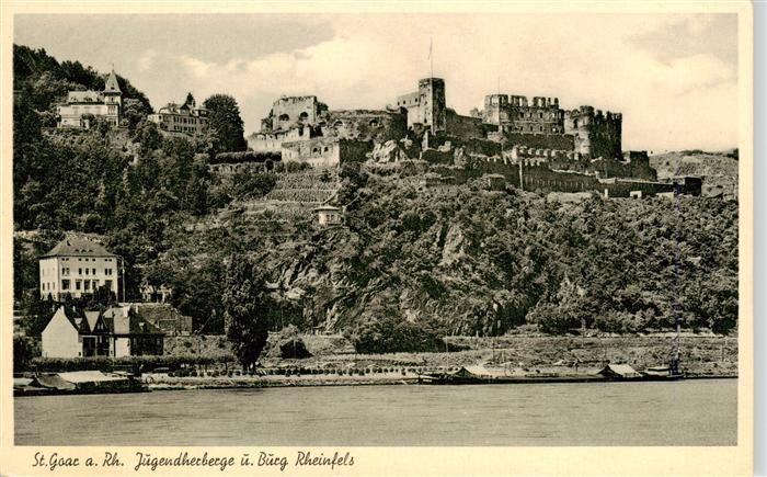 St Goar Rhein Jugendherberge und Burg Rheinfels