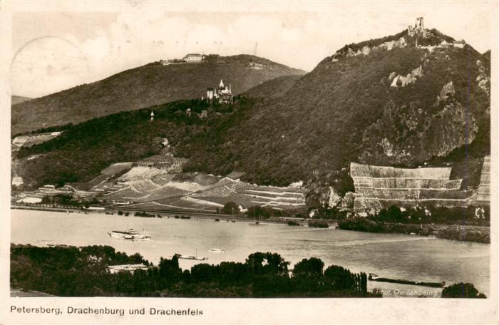 Koenigswinter Rhein Petersburg Drachenburg und Drachenfels