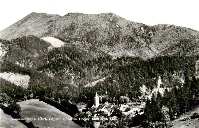 Tuernitz Niederoesterreich Panorama mit Tuernitzer Hoeger Sommerfrische