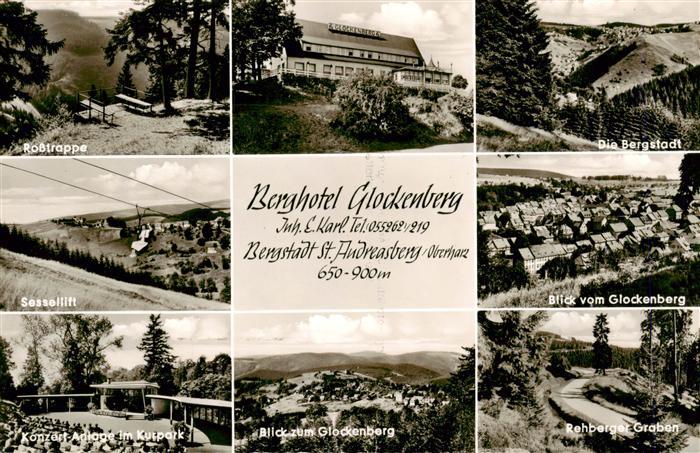St Andreasberg Harz Berghotel Glockenberg Rosstrappe Landschaftspanorama Sessell