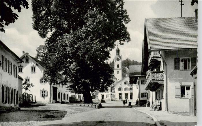 Bad Kohlgrub Ortszentrum Blick zur Kirche