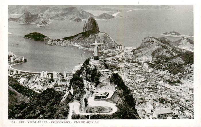 Rio de Janeiro Brazil Vista aérea Corcovado Pao de Acucar Christusstatue Zuckerh