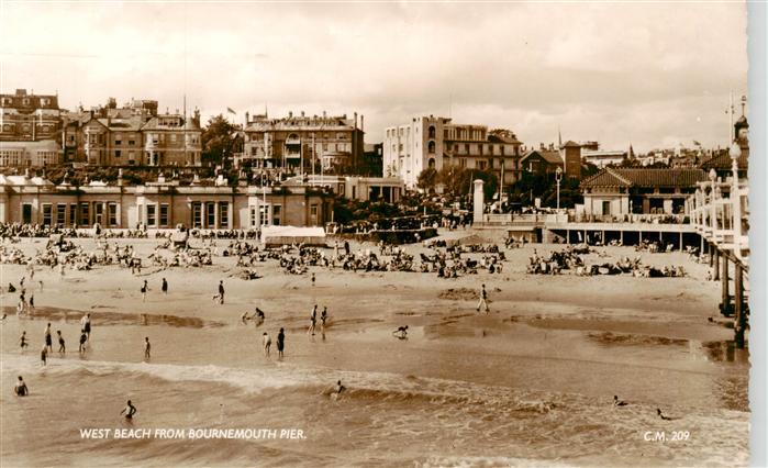 Bournemouth UK West beach of Bournemouth Pier