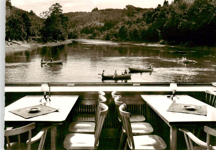 Eiswoog Gasthof Forelle Terrasse Kanufahren