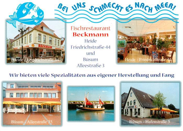 Buesum Nordseebad Fischrestaurant Beckmann Heide Fischkutter