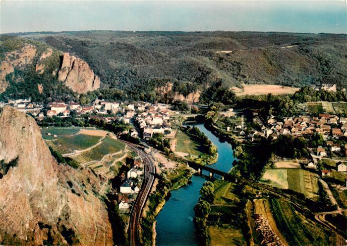 Bad Muenster Stein Ebernburg Panorama Nahetal Blick vom Rotenfels