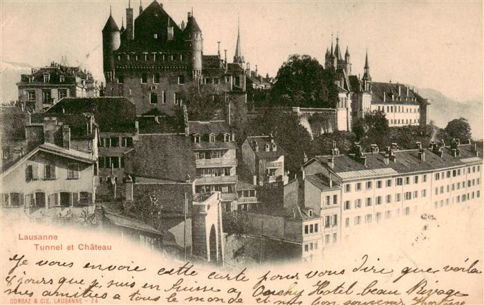 Lausanne VD Tunnel et Chateau
