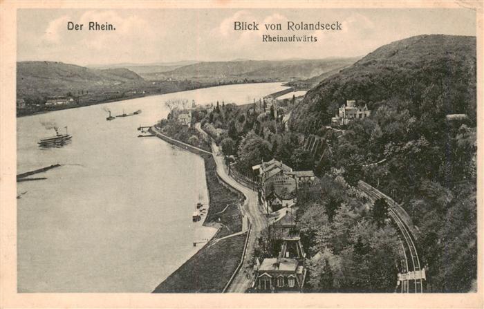 Rolandseck Remagen Rheinpartie rheinaufwaerts