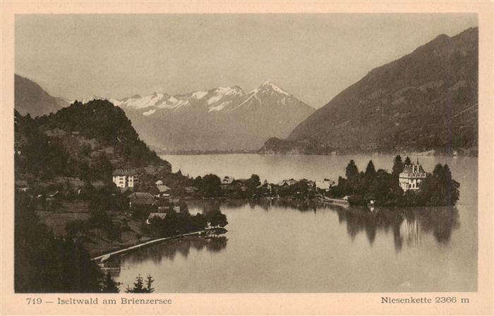 Iseltwald BE am Brienzersee mit Niesenkette