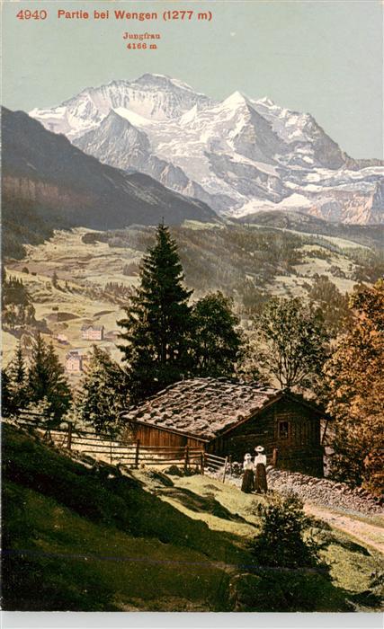 Wengen  BE Panorama mit Jungfrau