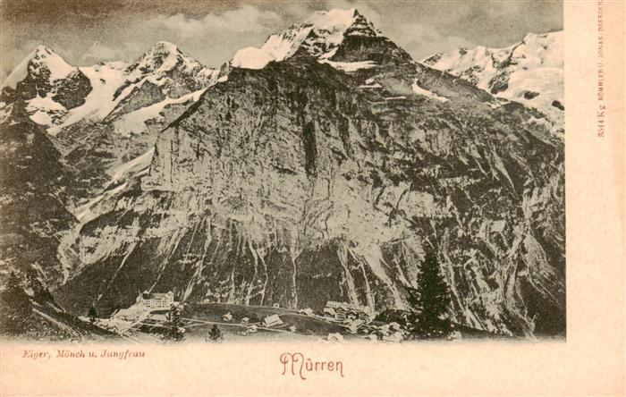Muerren BE Eiger Moench und Jungfrau