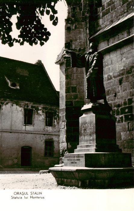 Orasul Stalin Brasov Kronstadt RO Statuia lui Honterus