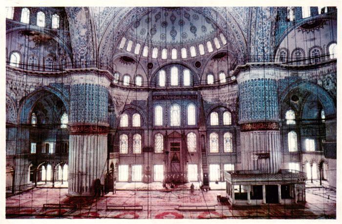 Istanbul Constantinopel TK Interior of Sultan Ahmet Mosque