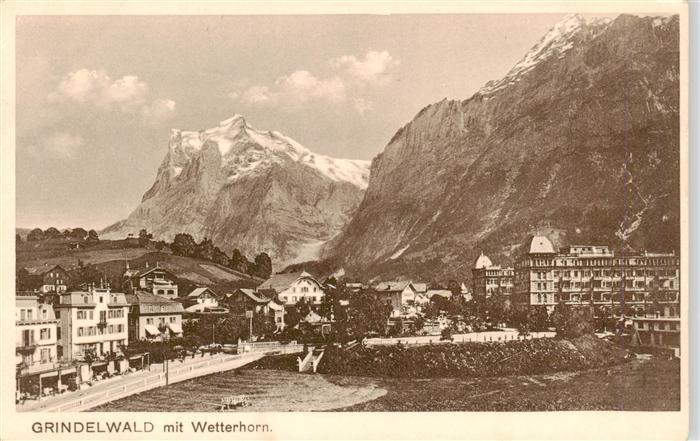 Grindelwald BE Blick gegen Wetterhorn Berner Alpen