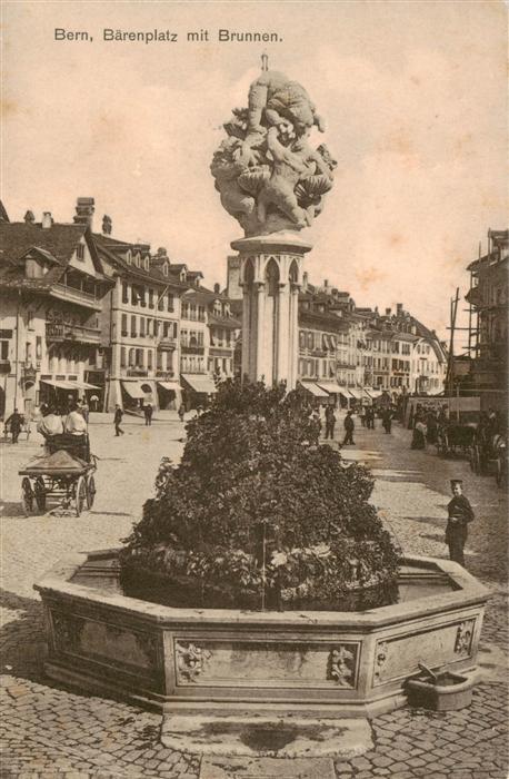 Bern BE Baerenplatz mit Brunnen