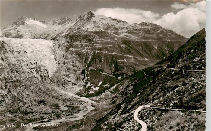 Rhonegletscher Glacier du Rhone VS Gebirgspass Serpentinen