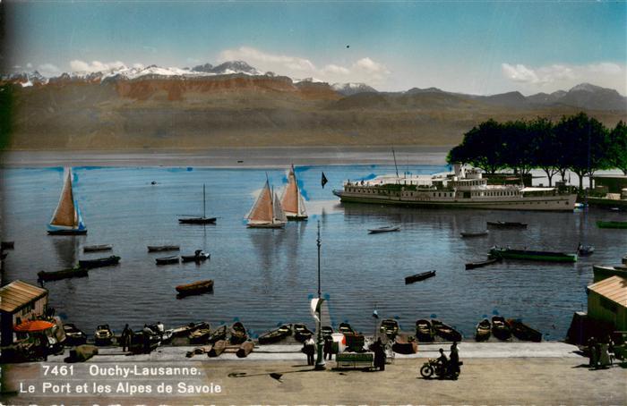 Ouchy LAUSANNE VD Le Port et les Alpes de Savoie