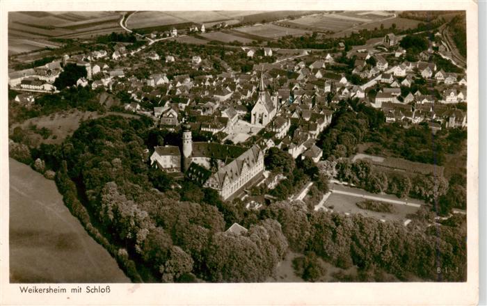 Weikersheim Fliegeraufnahme mit Schloss