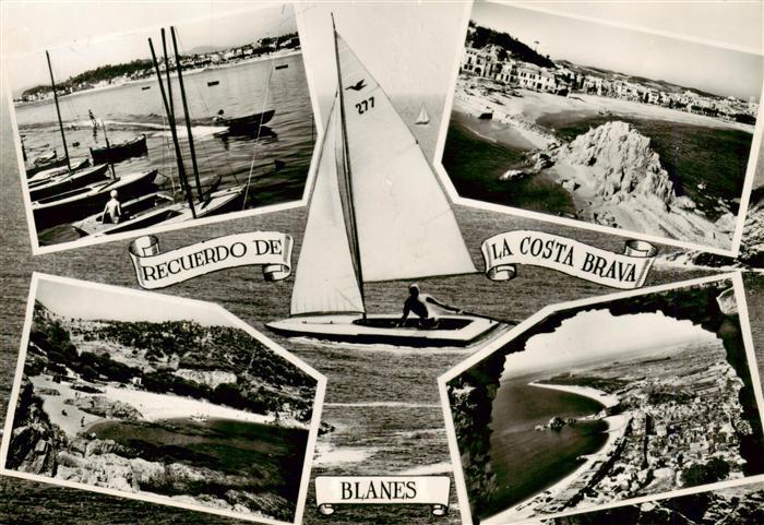 Blanes Costa Brava ES Hafen Strand Segeln Teilansichten