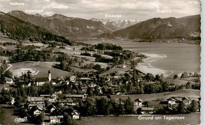 Gmund Tegernsee Bayern Gesamtansicht mit Alpenpanorama