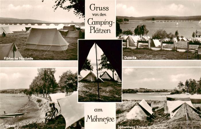 Moehnesee Talsperre Campingplaetze rund um den Moehnesee