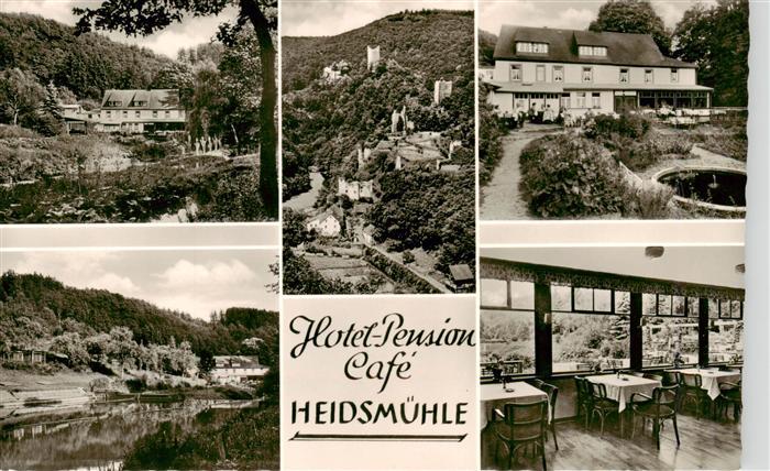Manderscheid Eifel Hotel Pension Café Heidsmuehle Panorama Partie am Fluss