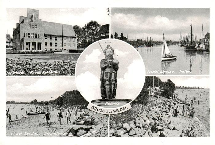 Wedel Stade Neues Rathaus Roland-Statue Hafen Wedel-Schulau Strandbad